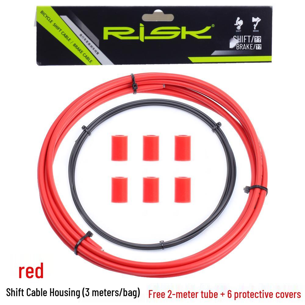 

RISK Bicycle Brake Cable Housing for Mountain/Road Bikes - 3m Sheath, 4/5mm Outer Casing, Folding Bike Compatible RISK Cable Housing 3m Packaged