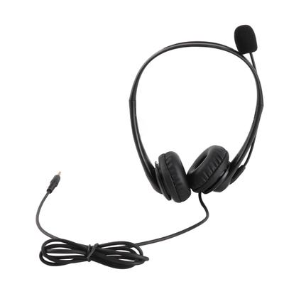 3.5mm Computer Headset with Microphone Noise Cancelling Head Mounted Headphone Wired Call Center Headsets for Business