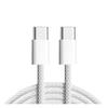 Us Stock Type C To C Nylon Braided Cord Fast Charging Data Cable Usb 3.0 3A 60W White Pd Usb-C Cable for Iphone  15 16 17