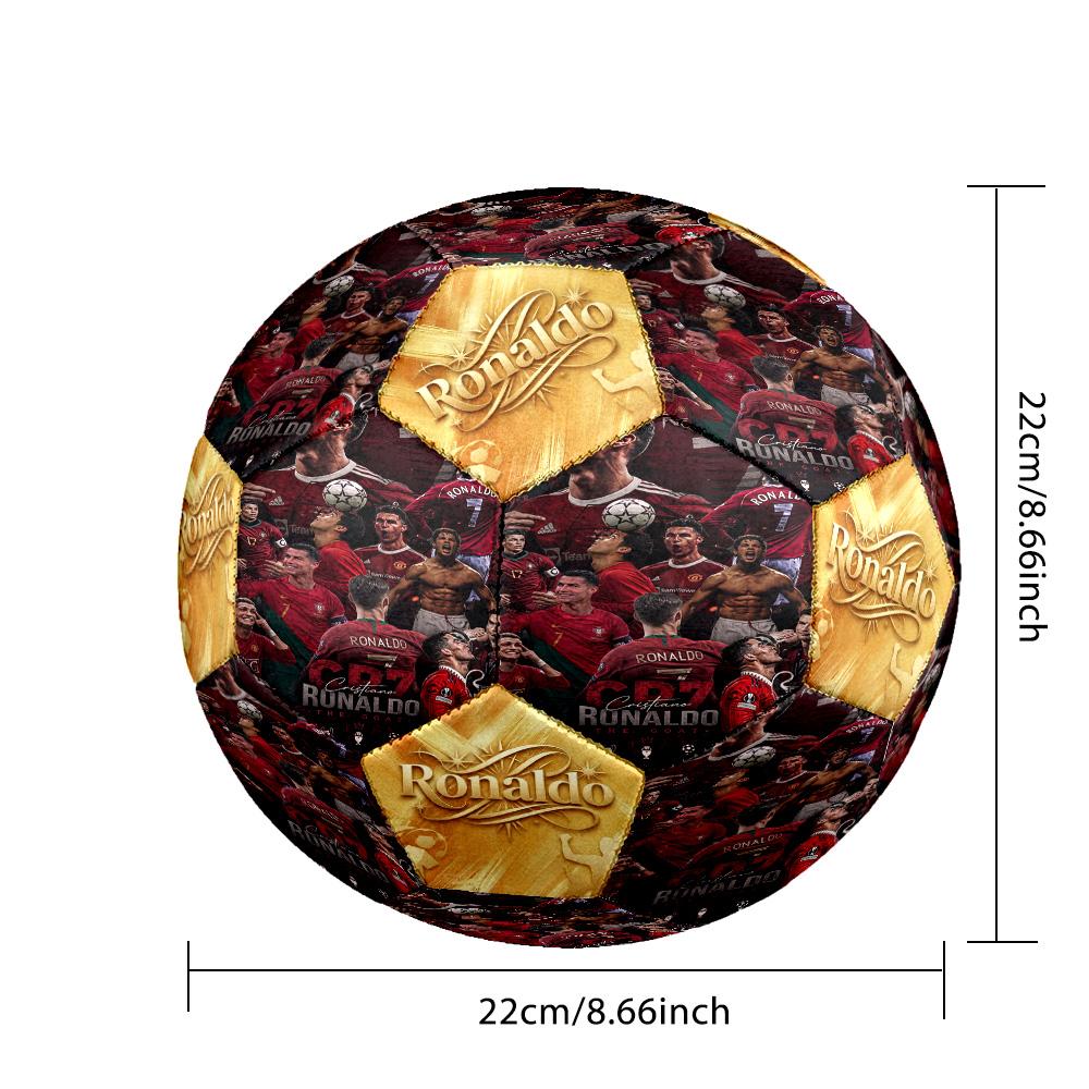 Ronaldo's Cr7 Football Legend Soccer Ball Size 5 Football Machine Sewn Indoor/Outdoor Universal Football Soccer Accessory