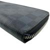 LOUIS VUITTON N63095 Zip Around Damier Grafitte leather Zippy Wallet Vertical Purse black leather mens Used