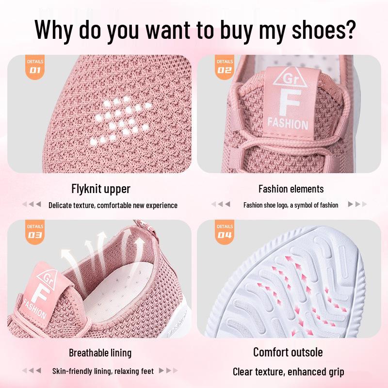 2026 Women's Lightweight Breathable Running Shoes - Soft Sole, Comfortable, Casual Sports Footwear