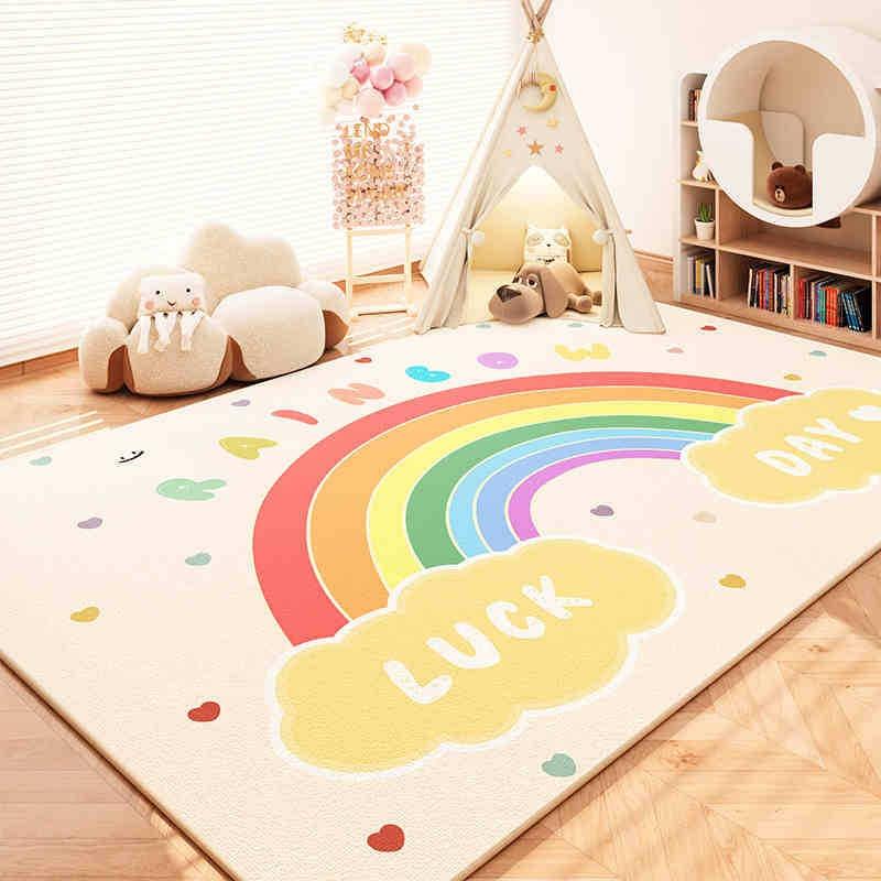 Cartoon Cute Pattern Child Carpet Living Room Sofa Bedroom Game Study Bathroom Entrance Door Mat Non-slip Kid Home Decor Rug