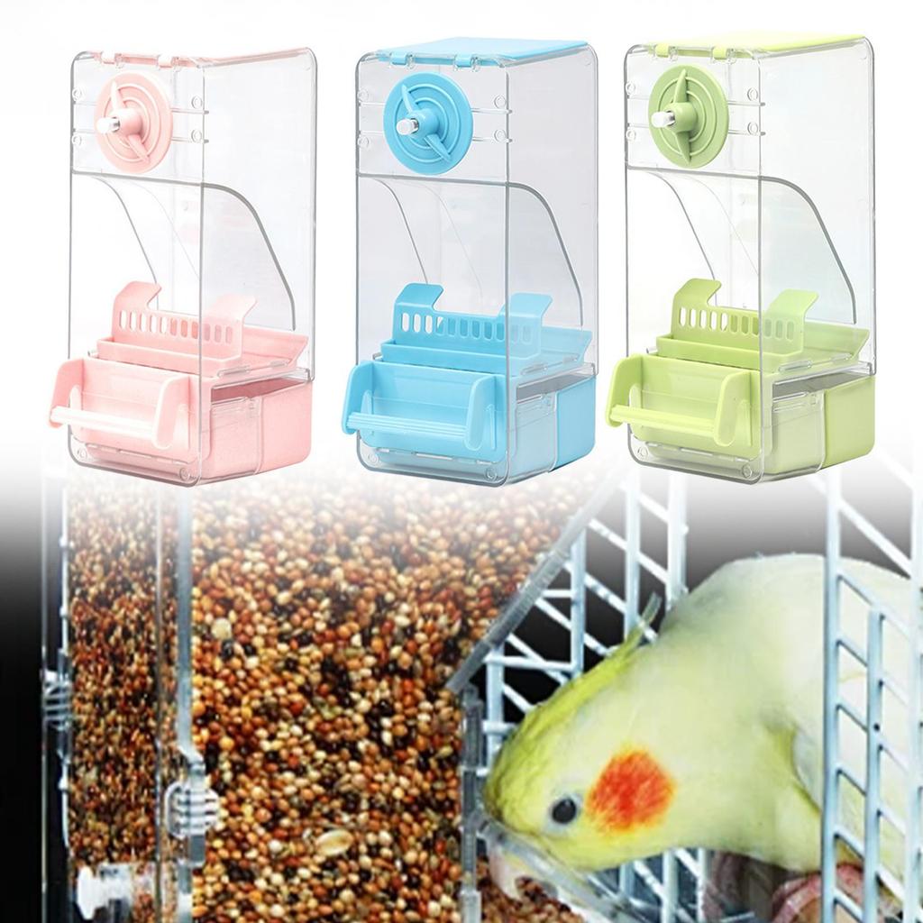 Bird Feeder Leakproof Hanging Pet Cage Feeder for Canary Cockatiel Budgies