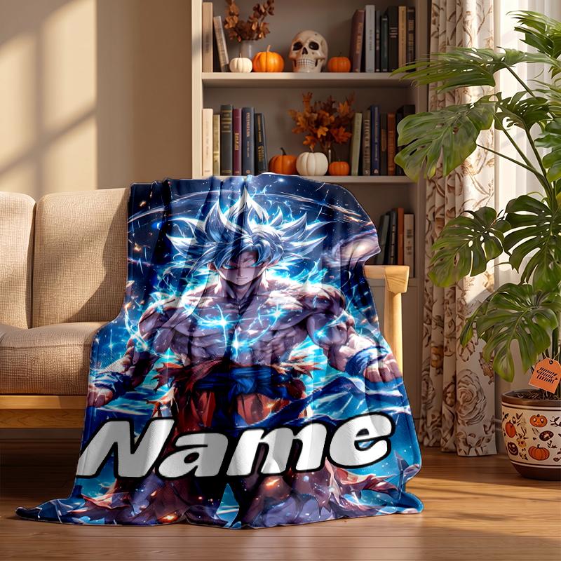 Dragon Ball Custom Flannel Blankets Soft Warm Cozy Throws for Home Decor Holiday Gifts