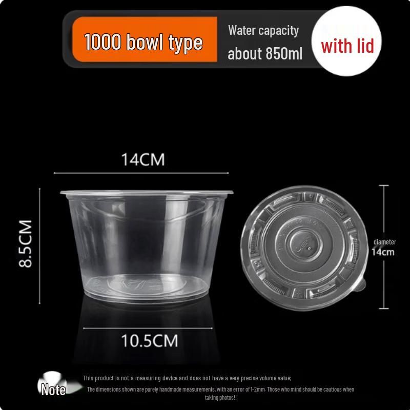 Xingduo Thickened Disposable Round Food Bowls with Lids
