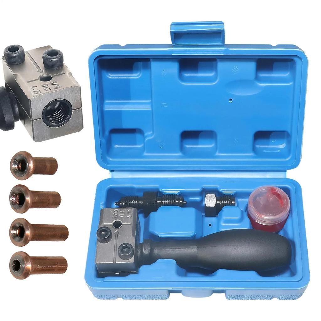 Brake Line Flaring Tool 3/16 Inch Manual Flaring Kit, Precision Brake Hose Expander | Heavy Duty Hand Operated Design, Accurate Tube Forming
