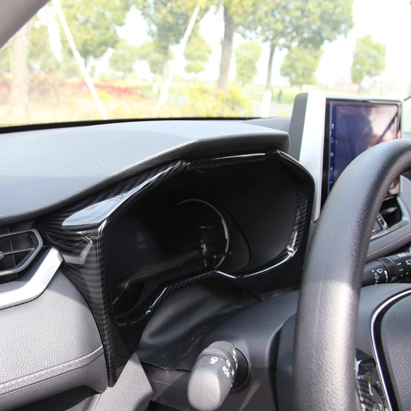 ABS uhlíkové vlákno Dekorativní rámeček palubní desky Kryt rámečku panelu pro Toyota RAV4