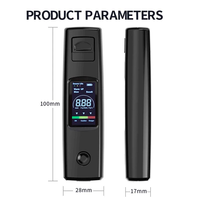 LCD Digital Alcotester Breath Alcohol Tester Breathalyzer Type C Rechargable Alcoholimetro Digital Detector for Drunk Driving