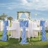 Luxurious Satin Wedding Chair Slipcovers Chiffon Covers with Ruffles for Banquets and Special Occasions