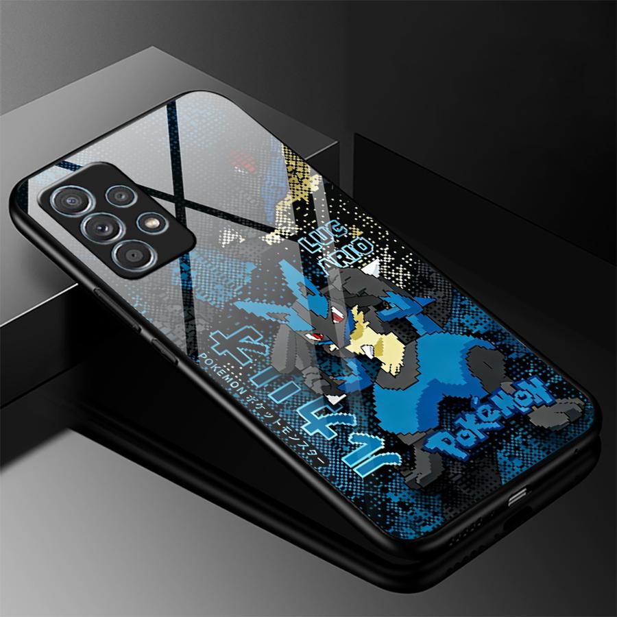 Hot Cartoon Pokemon Phone Cover Glass Case for Samsung Galaxy A56 A34 A13 73 A55 A54 A32 A14 A36 A06 A24 A23 A25 A16 A26 A15 A05