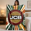 JCB Print Flannel Blanket Cozy Lightweight Plush Throw Blanket For Bed Sofa Household Use
