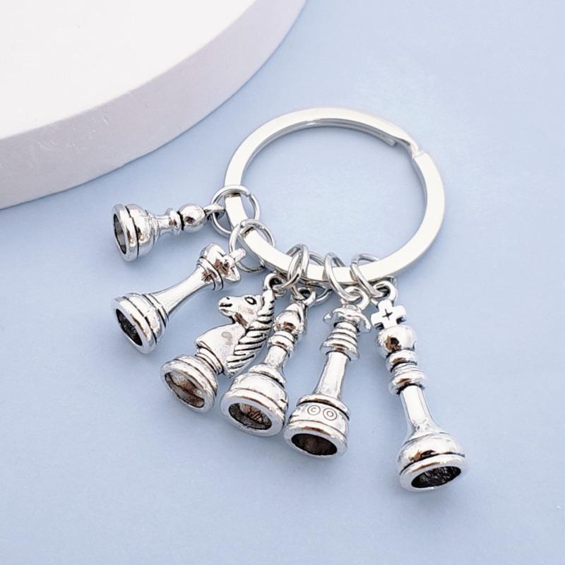 Breloc retro european de șah pandantiv creativ geantă mașină breloc cadou iubitor de șah