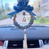 Fulu Gourd Shaped Artificial Crystal Car Pendant Rearview Mirror Hanging Tassel Decor For Women