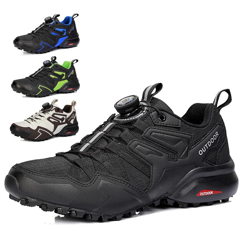 Men‘s Hiking Shoes Waterproof Women Trekking Sneakers Outdoor Trainers Lace-up Climbing Shoes Walking Hunting Tactical Sneakers