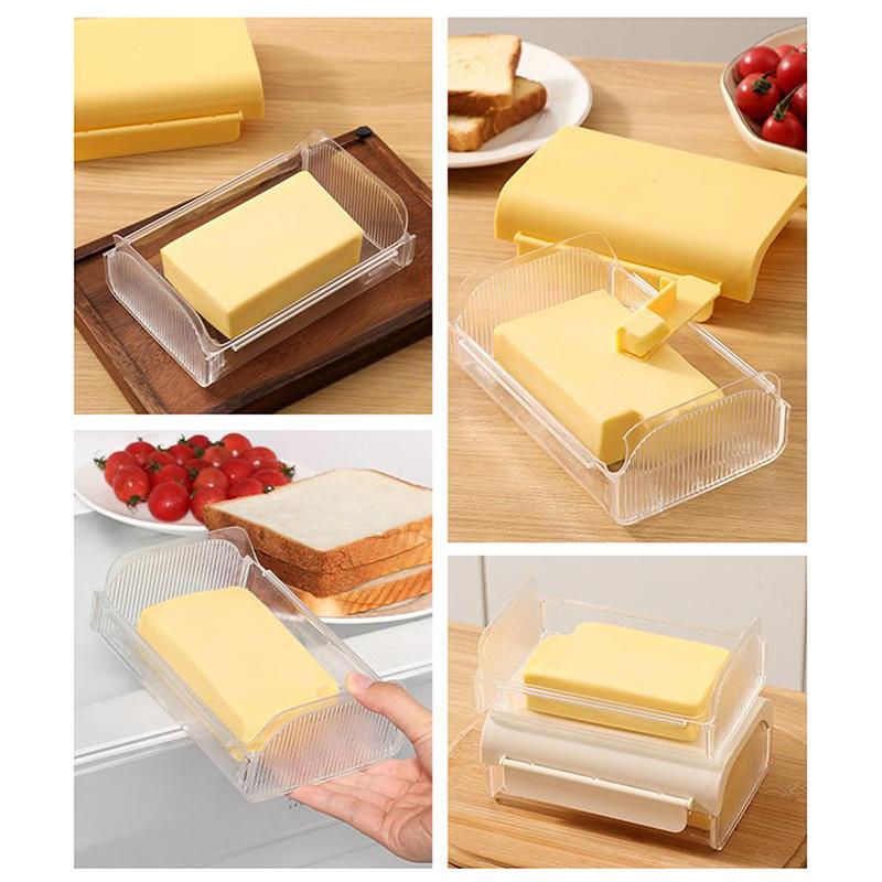 Butter Dish With Cover Butter Fresh-Keeping Box With Cutter Slicer Countertop Butter Box For Home Cheese Storage Box