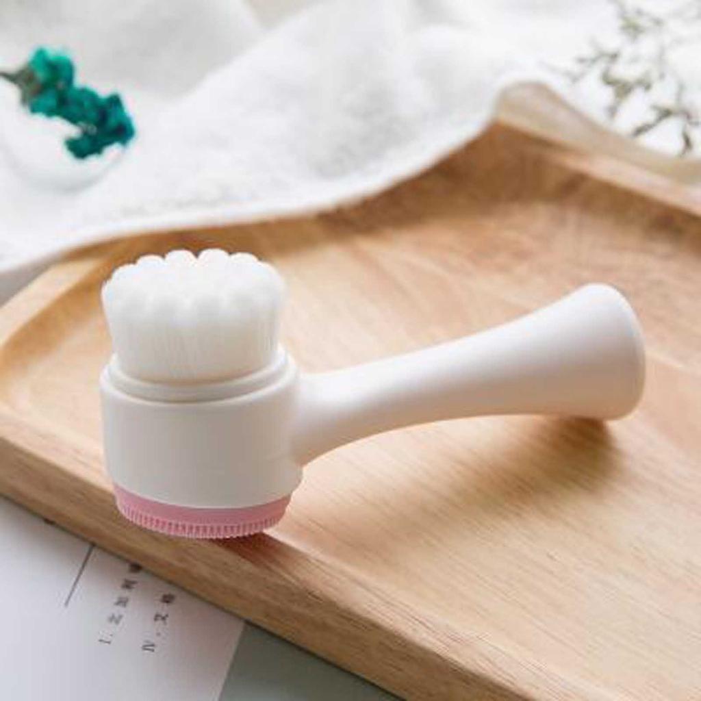 3D Facial Cleansing Brush Soft Bristled Silicone Manual Facial Cleansing Brush