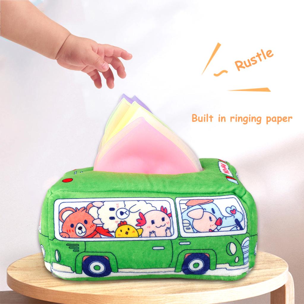Montessori Cloths Toys Magic Cotton Animal Tissue Box Kids Finger Exercise Cloth Busy Box Toys Baby Educational Activity Sensory