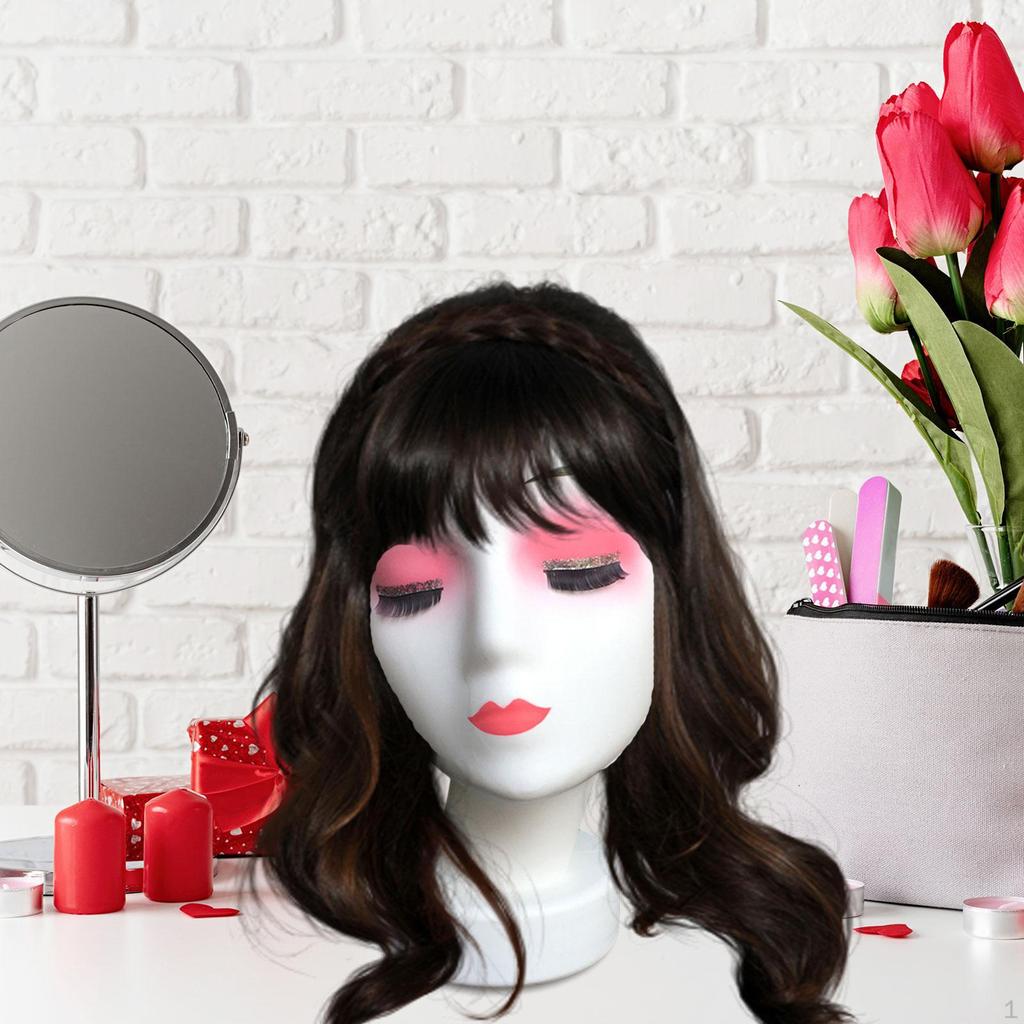Female Mannequin Head Manikin Wig Display Stand 29cm Makeup Model for Jewelry