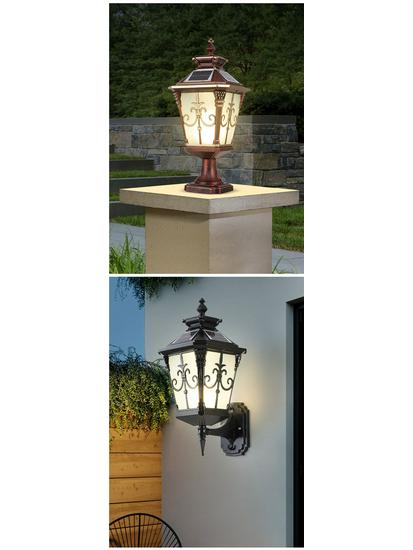 European Style Outdoor Solar Post Light: Waterproof Gate, Pillar, and Villa Wall Illumination