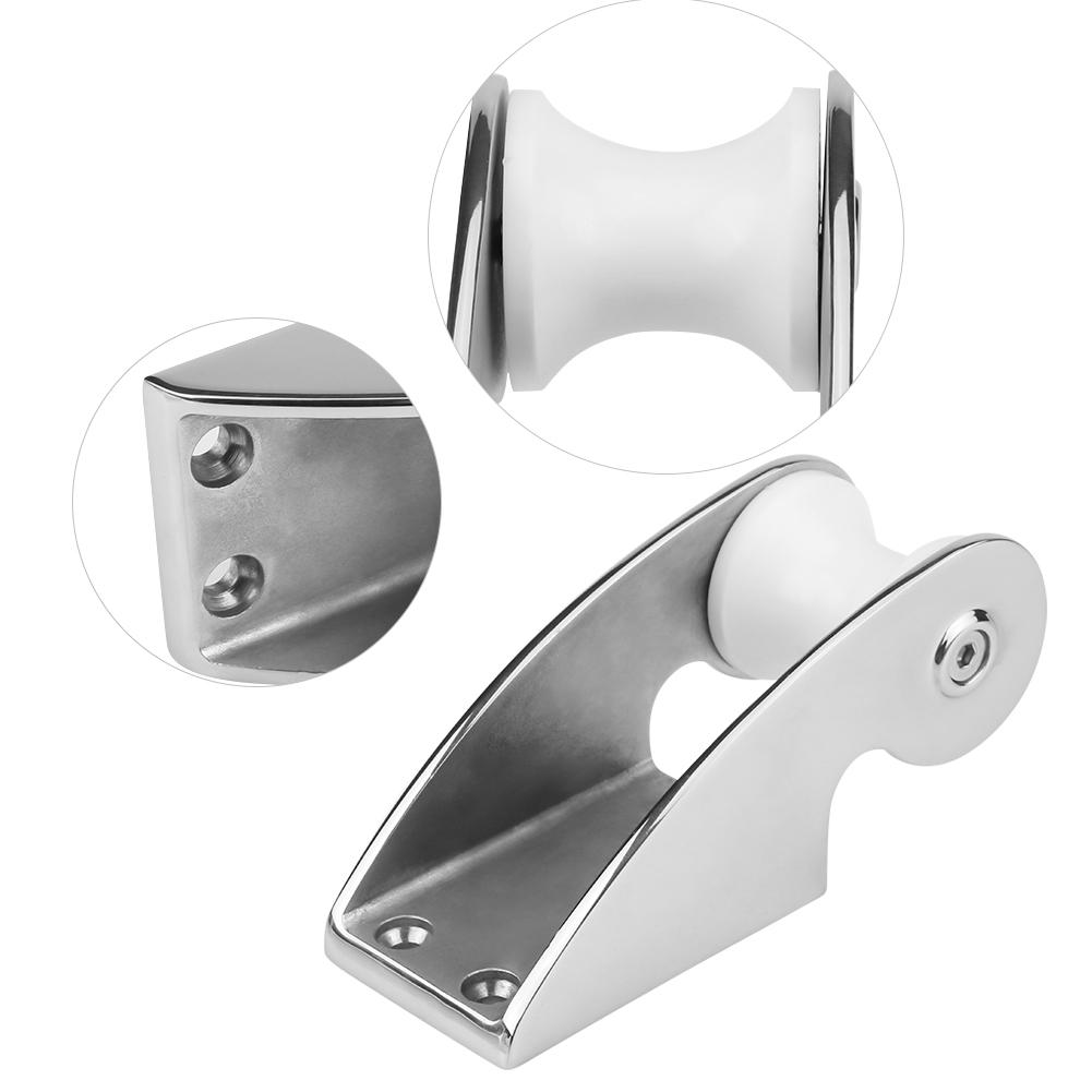 316 Stainless Steel Bow Roller Bracket with Rubber Roller for Fixed