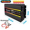 LCD Display Solar Power Inverter 12V 24V To 110V/220V Pure Sine Wave Voltage Transformer Car Charge Converter 8000/10000W