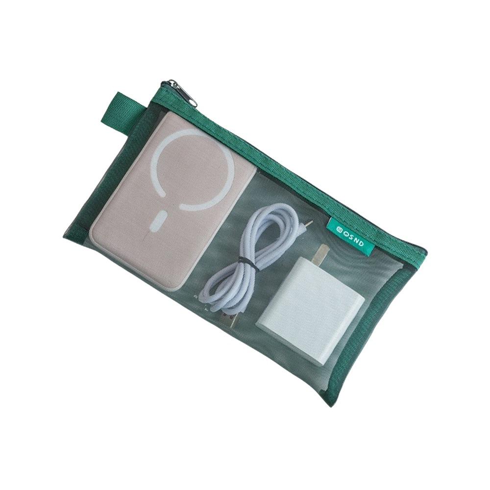 Multipurpose Nylon Transparent Storage Bag Square Lightweight Mesh Storage Pouch Breathable Data Lines Organizer Home Use