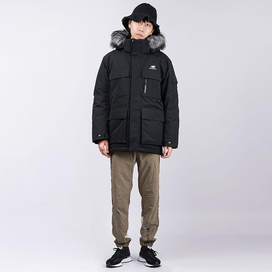 New Balance Down Jackets Men's Black Hooded Moderate Other NPA46021-BK
