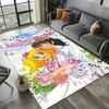 2025 Neuer Stil Süßigkeit Süße Mädchen Cartoon Anime Teppich für Wohnzimmer Schlafzimmer Dekoration, Rutschfeste Dekoration für Sofa Fußmatte Kinder