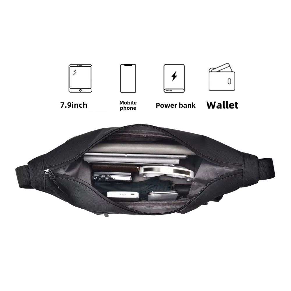 Large Capacity Waterproof Chest Bag Korean Casual Mailman Bag Men's Shoulder Bag  Cycling
