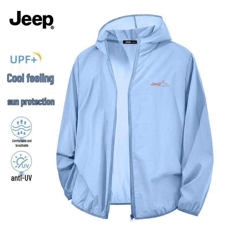 Мужская летняя куртка JEEP с капюшоном, защитой от УФ-лучей и быстрым высыханием XL