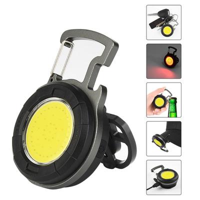 LED Mini Keychain Light Portable Rechargeable 800lm COB Keychain Flashlights 4 Light Modes Pocket