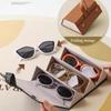 Glasses Storage Box, Sunglasses Holder, Sunglasses Storage Bag, Pressure Resistant, Multi Grid, Folding, Storage Rack
