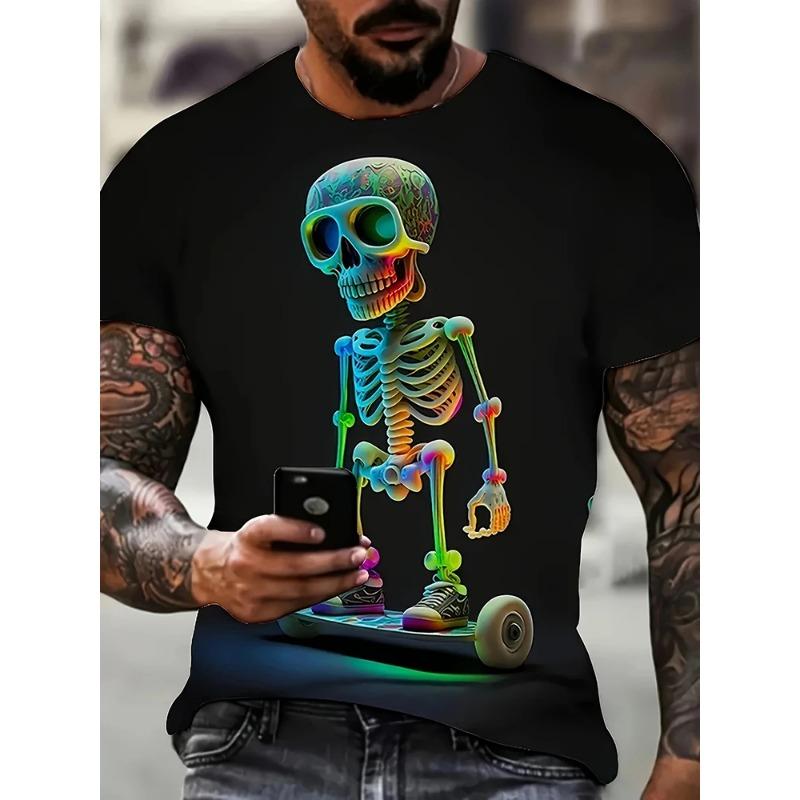 Hip-hop Style Cartoon 3D Print Men's T-shirt Summer Casual Everyday Top Urban Street Fashion Men's T-Shirts
