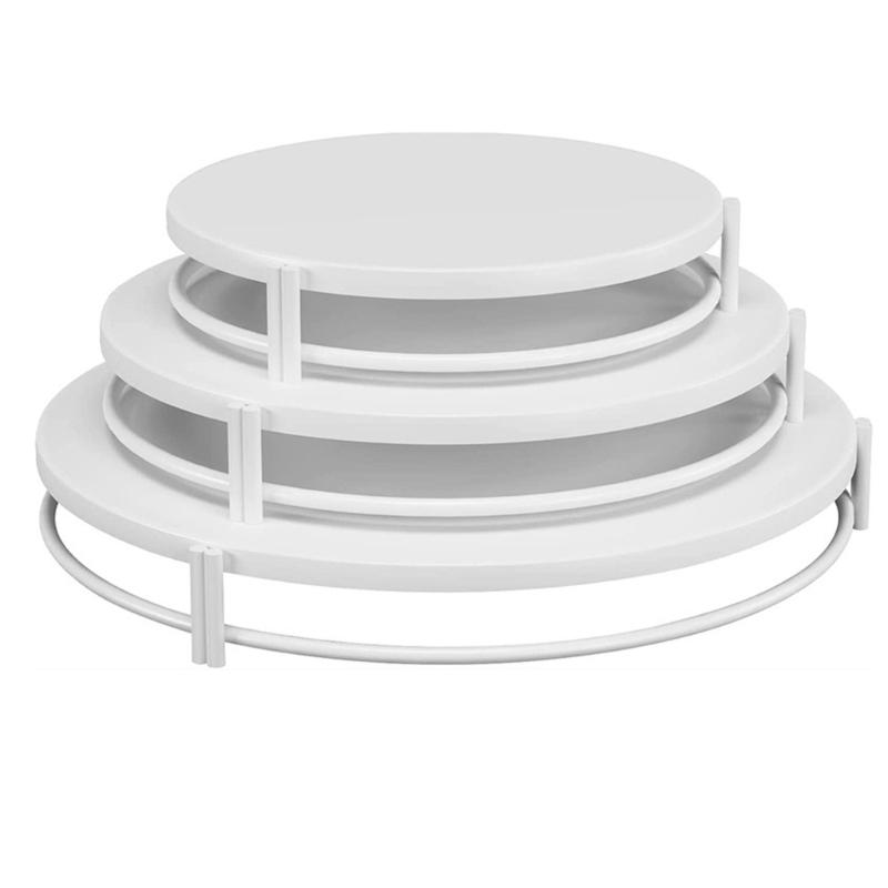 

Rustproof Elegant Dessert Serving Stands Decorative Cakes Platters Set 3 Layer for Wedding Party Table Decors білий