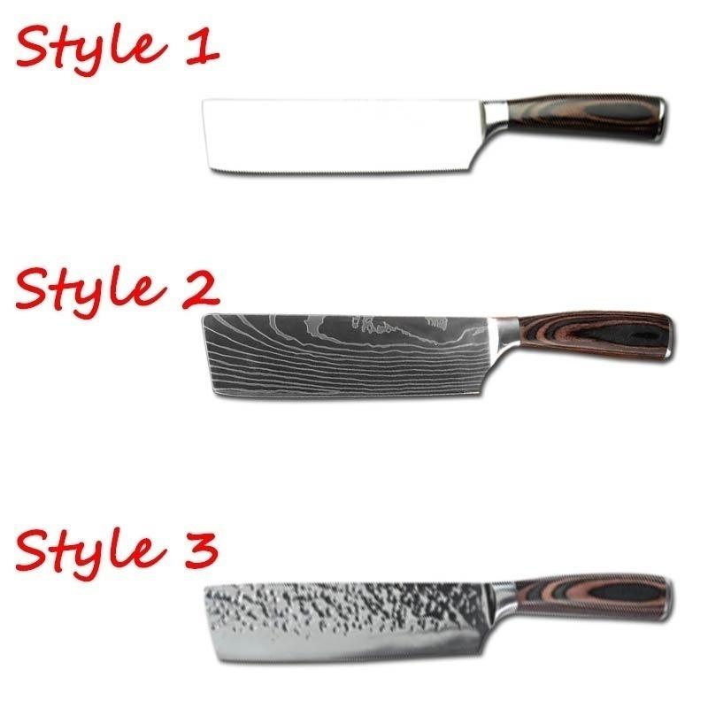 Cleaver Knife7 INCH Santoku Chef Knife Damascus Stainless Steel Damascus Utility Knife Kitchen Stuff