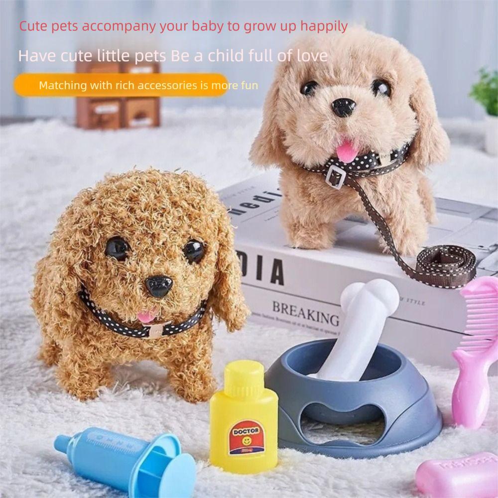 Interactive Simulated Puppy Walking Walking Dog Toy Fashion Robot Puppy  Chilren