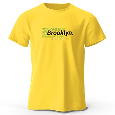 Potisk Brooklyn New York, Pánské tričko s originálním grafickým designem, Ležérní pohodlná letní trička pro pánské každodenní aktivityTopy Oblečení