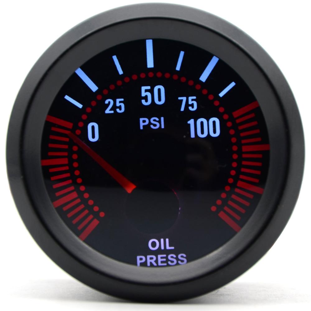 2' 52mm Smoke Lens with Sensor Boost Gauge Bar Psi/Vacuum/Water Temp/Oil Temp/Oil Pressure/Voltmeter/Tachometer RPM Coolant Temperature 4