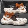 Autumn mesh breathable new high-elastic sports fly-woven thick-soled heightening sports and leisure shoes