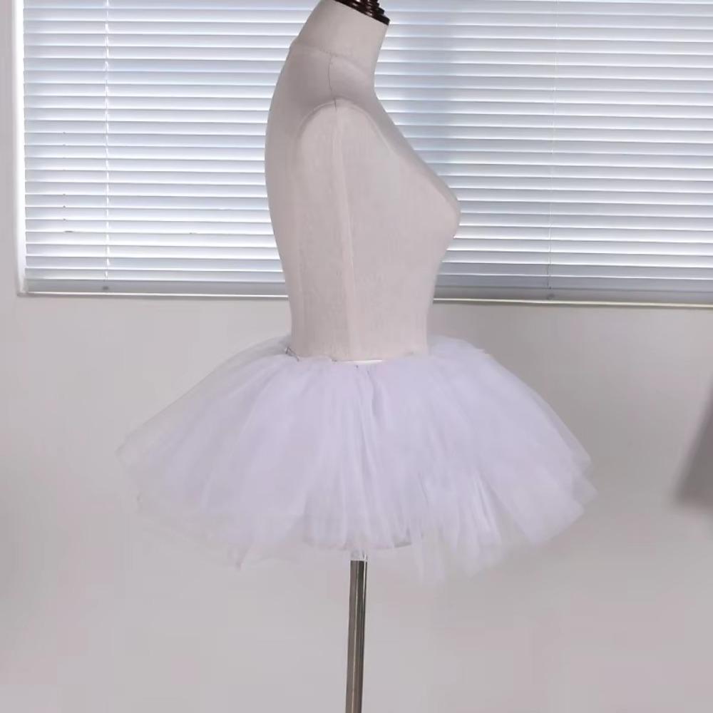 Short Bridal Boneless Petticoats Super Stuffed Tulle Dress Lolita Underskirt  Wedding Accessories