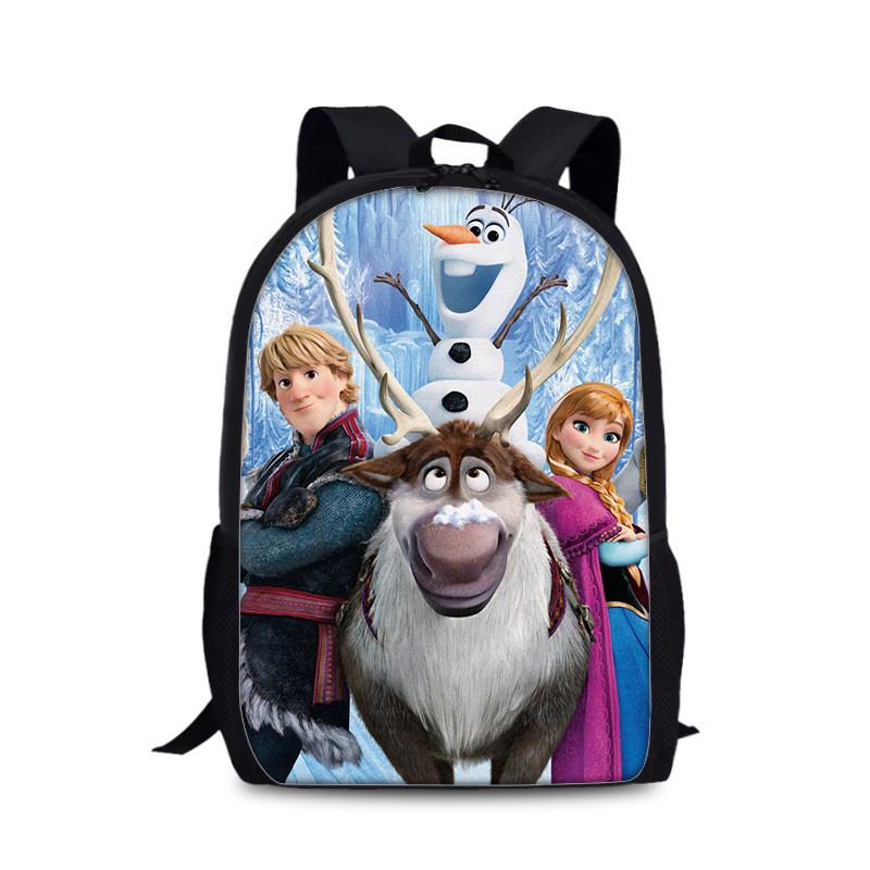 Frozen Childrens Cartoon Backpack With Lightweight Nylon Material For School And Daily Use