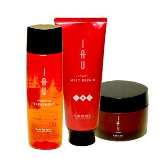 Lebel IAU Cleansing Clearment 200ml IAU Cream Melt Repair Treatment 200ml IAU Mask 170g (Shampoo) & &