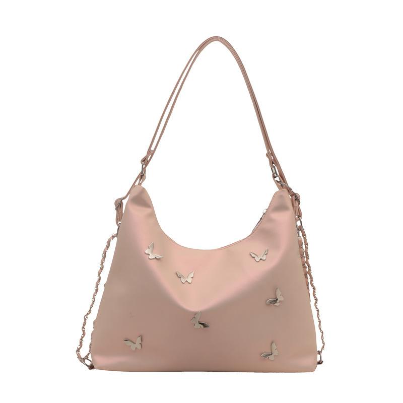 Casual Shoulder Large Capacity Solid Color 2025 New Summer Butterfly Fashion Commuting Single Shoulder Underarm Crossbody Bag