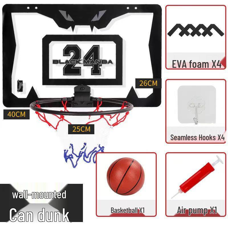 Punch-Free Foldable Basketball and Volleyball Hoop for Kids - Indoor/Outdoor Wall-Mounted Dunk Board