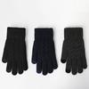WTEMPO 1Pair Men's Winter Knitted Cold-proof Windproof Full Finger Gloves Touch Screen Fleece Warm Outdoor Cycling Gloves