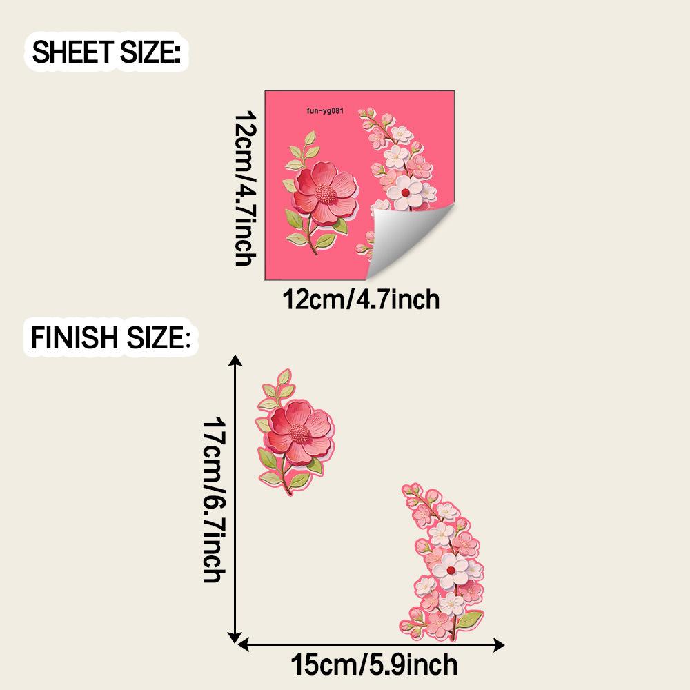 Ночник Fresh Relief Маленький Цветок Настенное Украшение для Гостиной Прихожей Выключатель и Настенная Наклейка