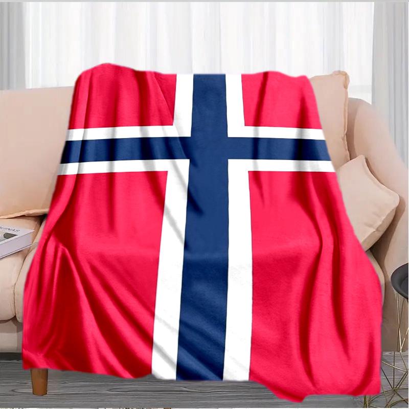 Norwegian Football Crest Blanket Suitable for Sofas, Beds, Offices, And Camping - Perfect Gift for Halloween Christmas