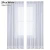 1/2Pcs Rod Pocket Voile Sheer Curtain Door Drape Shades  Living Room Bedroom Kitchen Decoration