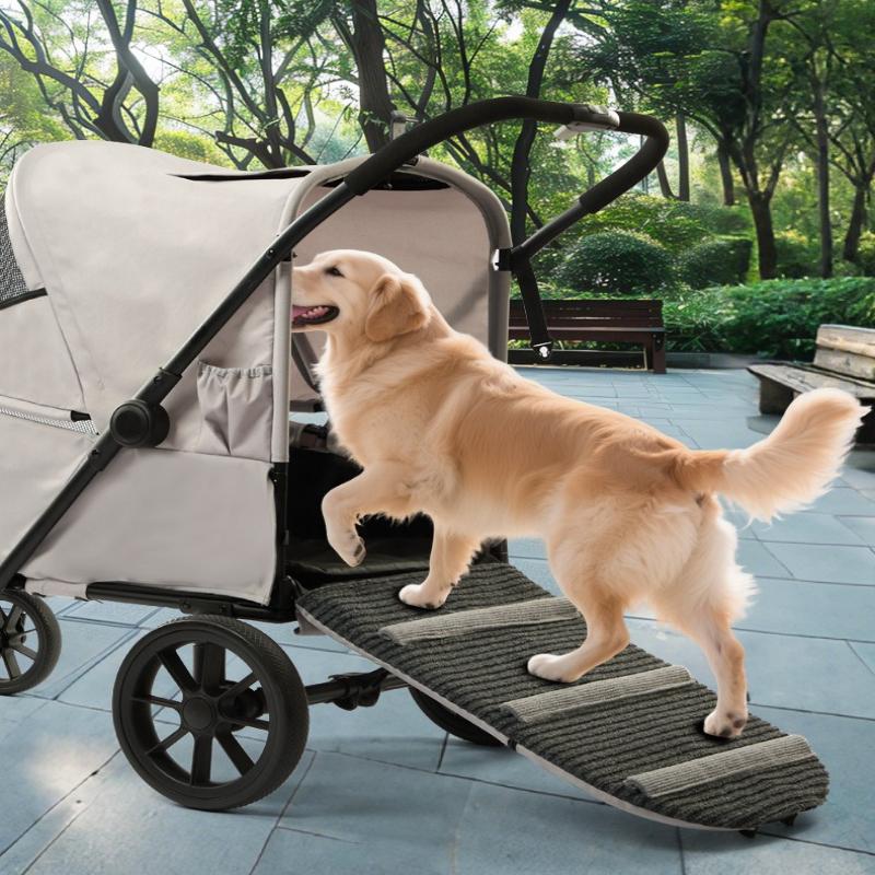 Large Dog Pet Strollers Carts Foldable Pet Carriers Large Capacity Dog Cart for Elderly Dogs Golden Retriever Carriers Supplies